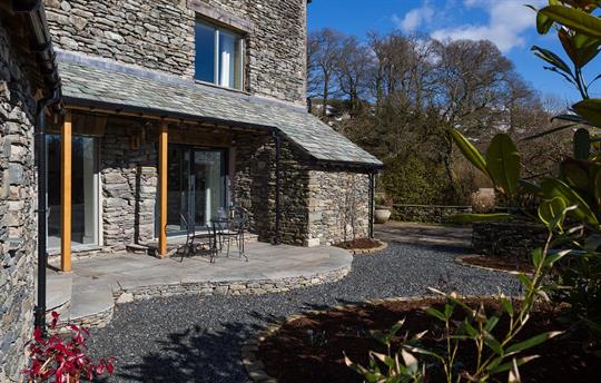 Housed discretely under the barn