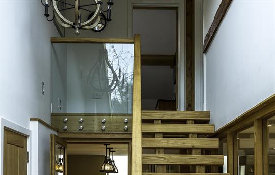 Bedrooms are upstairs