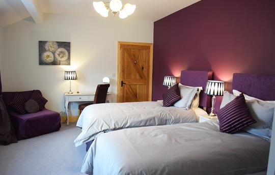 Blue room as twin, can also be 6ft double