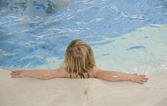 Toddler friendly indoor heated swimming pool