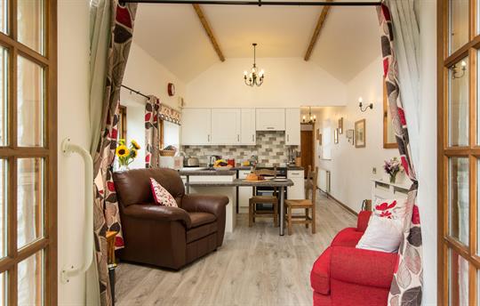 The living room in The Granary