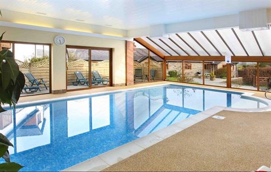 Luxury on-site heated indoor swimming pool