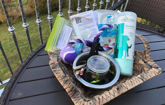 A doggie welcome hamper too!