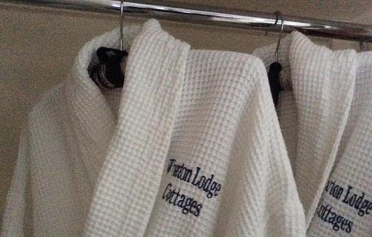 Bath robes and slippers provided