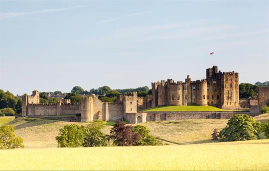 Alnwick Castle near Beacon Hill