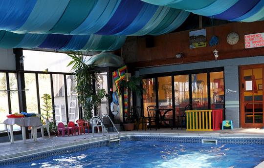 Heated indoor swimming pool