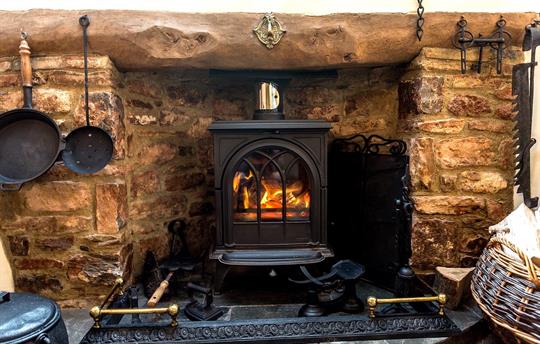 Warmth of a wood burning stove