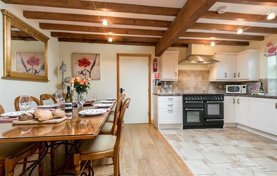 Barn House kitchen and dining