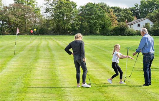 Onsite golf driving range – for budding superstars