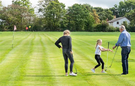 Onsite golf driving range – for budding superstars