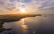 North Pembrokeshire coastline at sunset