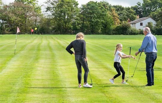 Onsite golf driving range – for budding superstars