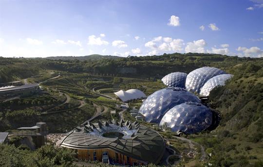Eden project  just 15 minutes away