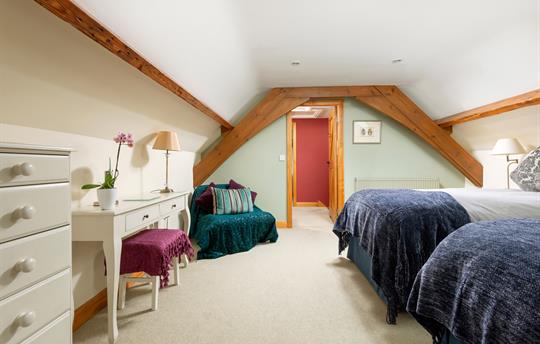 oak beams in the second bedroom