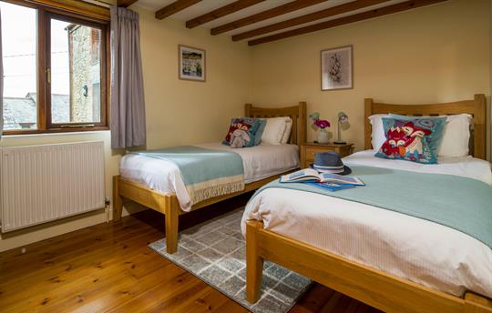 Haydon's colourful and comfortable twin bedroom