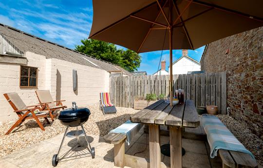 Private courtyard area with room for a BBQ