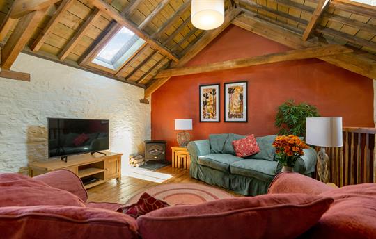 Light and inviting living room with comfy sofas