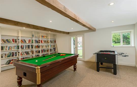 Games room in the outbuildings