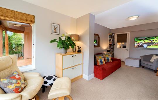 Separate snug with toys and games.