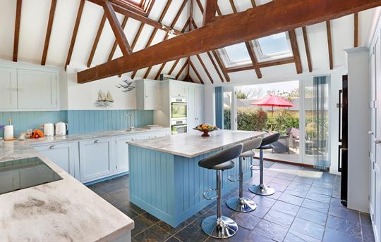 Kitchen opening on to the garden