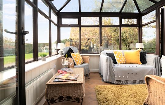 A lovely sunny space overlooking the courtyard