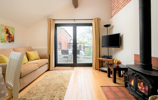 Airy, open plan living space