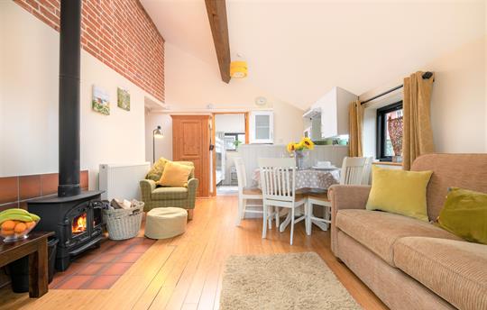 Bright & airy living space all on one level