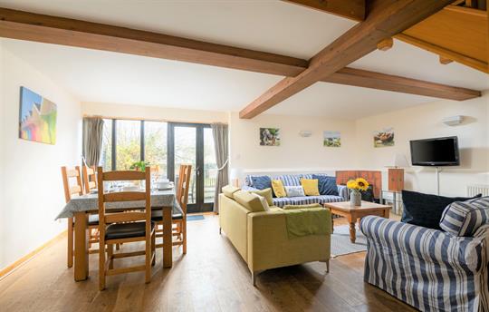 Spacious ground floor with open plan living space