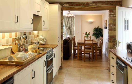 Kitchen through to the dining area