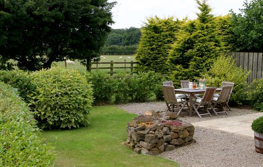 Garden and seating area
