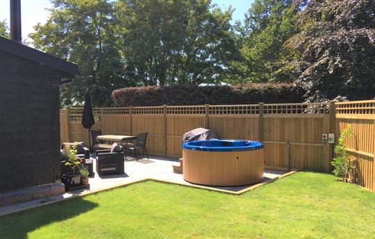 Enjoy a soak in the hot tub