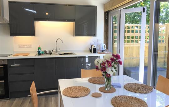 Bright and airy kitchen opening out to the garden