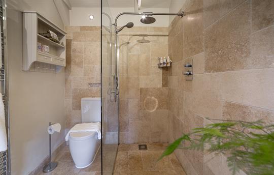 Beautifully tiled, walk in, shower