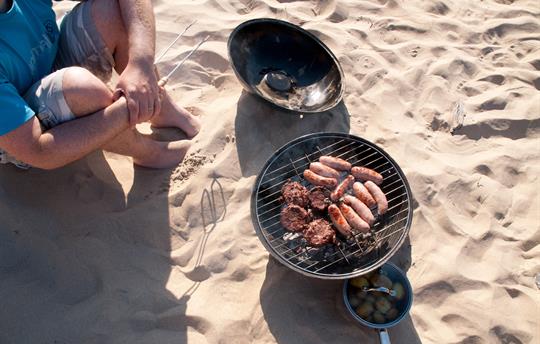 Enjoy a beach BBQ at one of the many close beaches