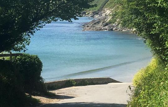 Porthcurnick, a favourite spot for a sea swim