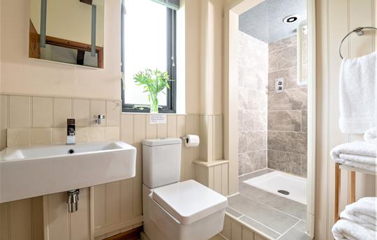 En suite shower room adjoining the double bedroom