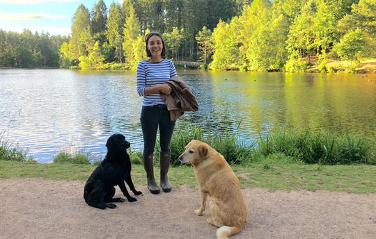 Perfect location for forest, river and hill walks