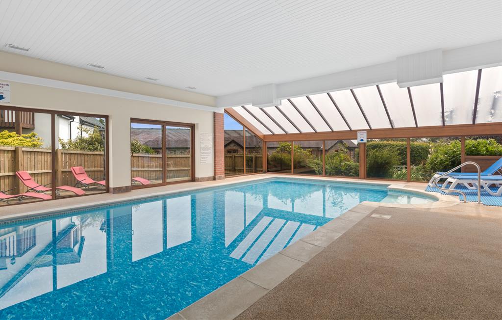 The indoor heated swimming pool