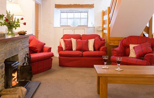 Sitting room in The Barn Cottage
