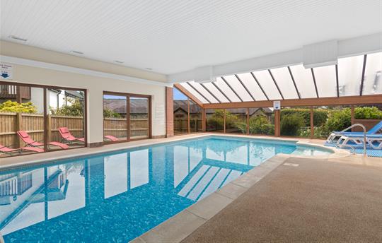 The indoor heated swimming pool