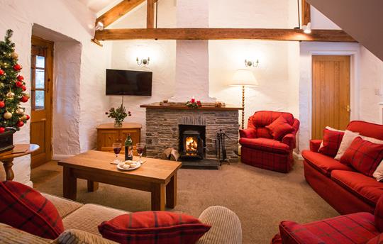 The Barn cottage living room