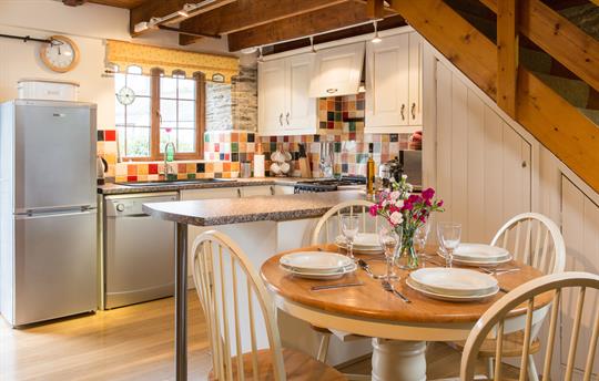 The kitchen in The Dairy cottage