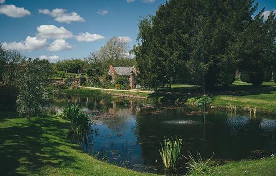 Medieval stew ponds, fountain and Bothy