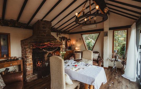 Private dining in the summer house