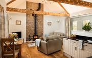 Living room with cosy log burning stove