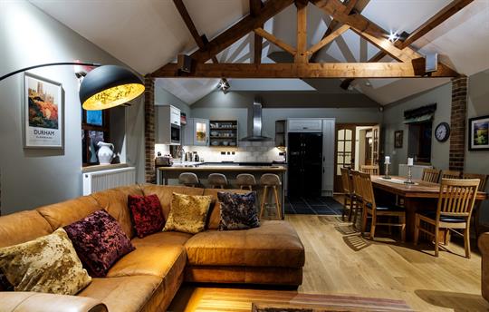 Cosy open plan lounge.