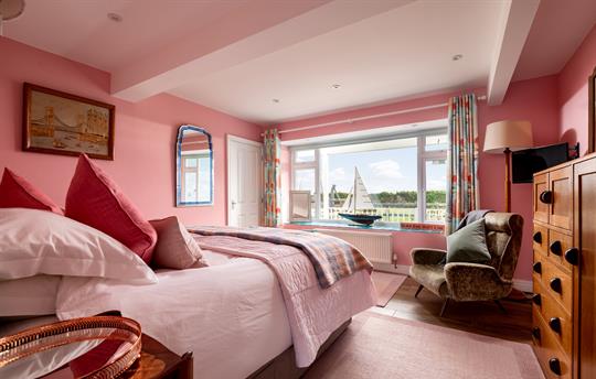 Downstairs bedroom with amazing views