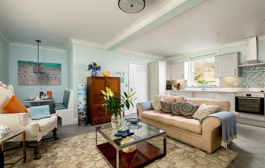 Living room and kitchen