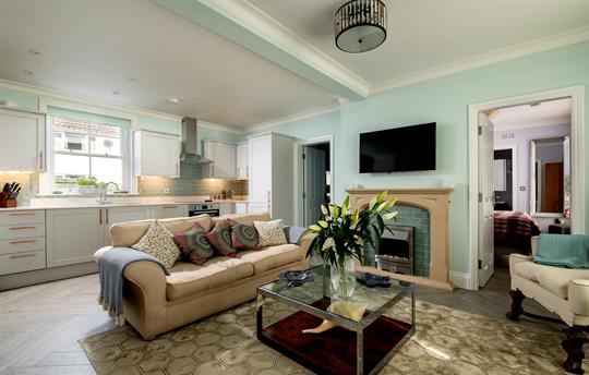 Living room and kitchen