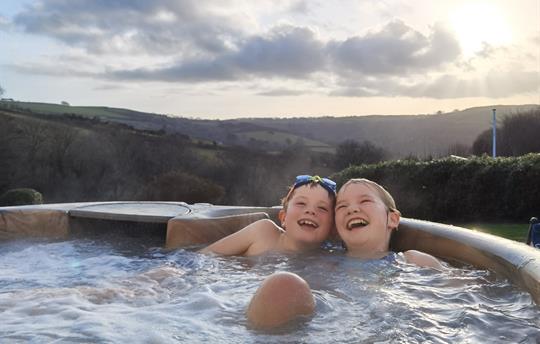 Old Farmhouse Hot Tub with valley view